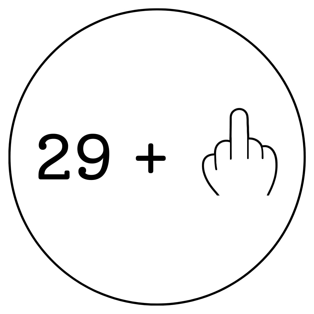 29 + 1 (middle finger) 30th Birthday Fondant Embosser