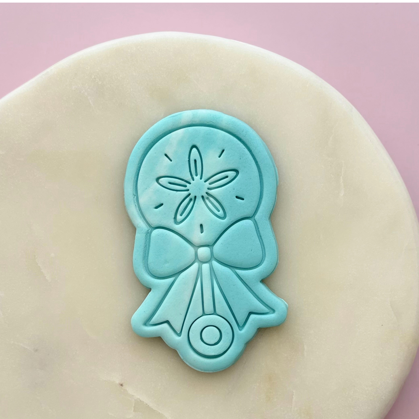 Ocean baby rattle Cookie Stamp & Cutter