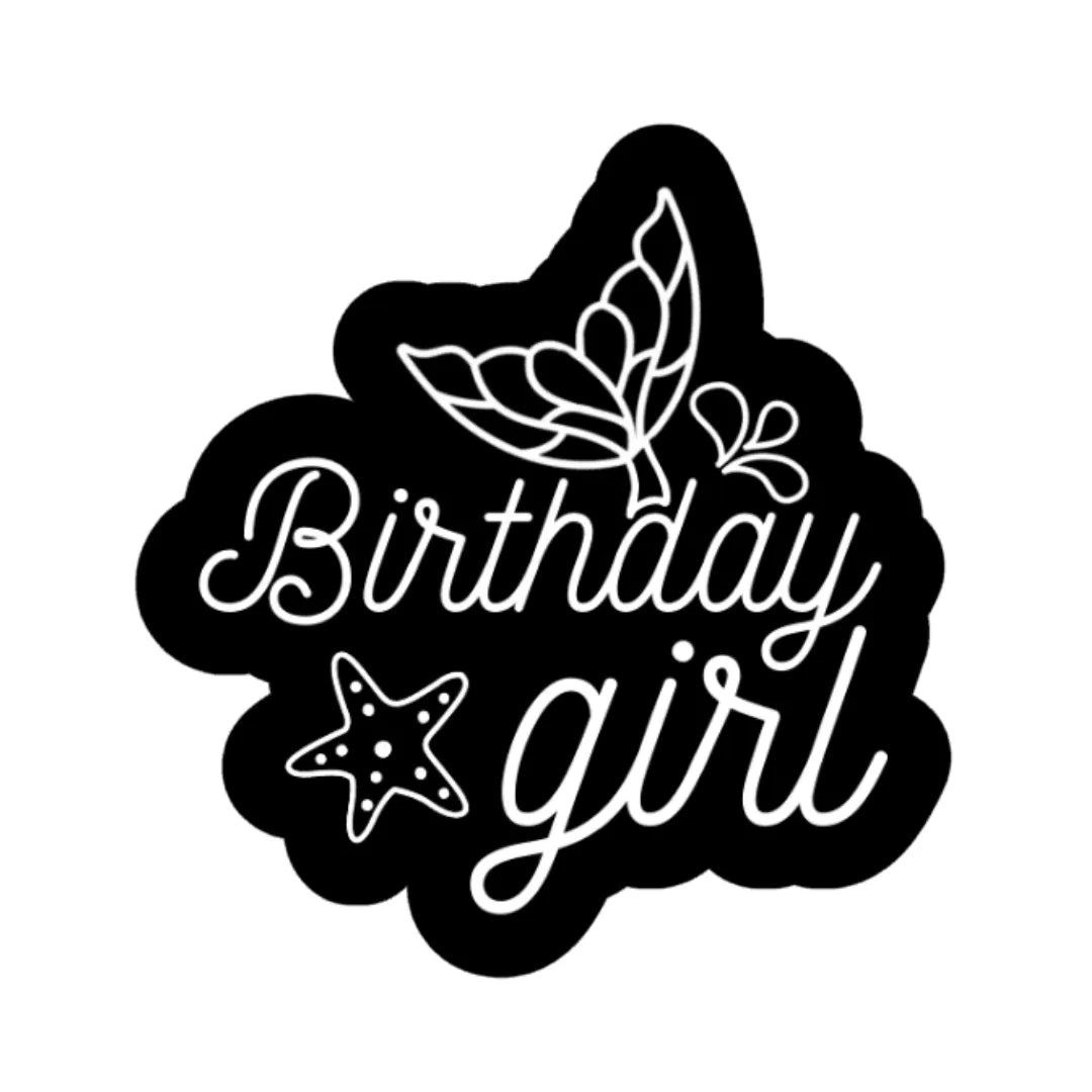 Birthday Girl - mermaid Cookie Cutter & Fondant Embosser