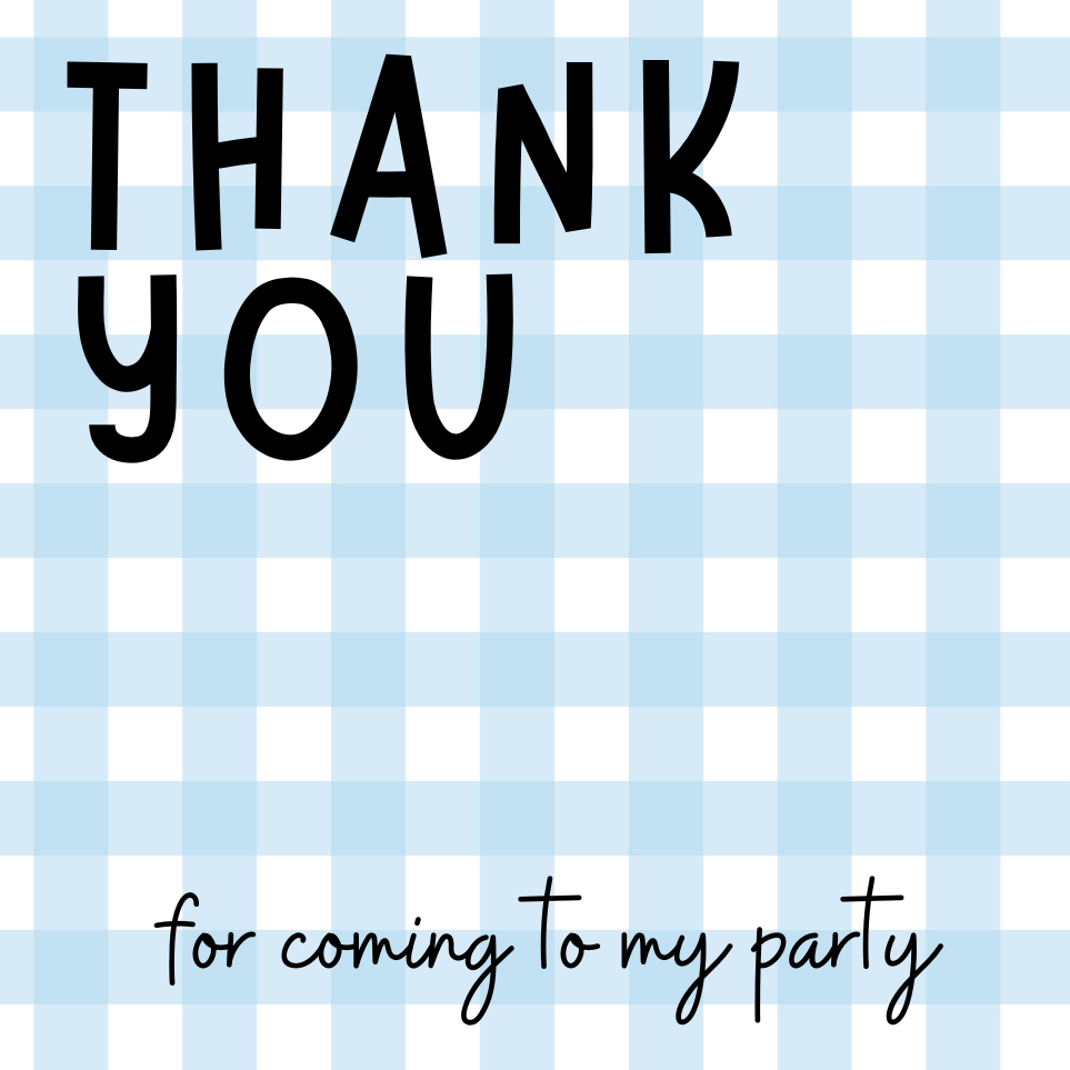 Mini Cookie Backing Card (Gingham)