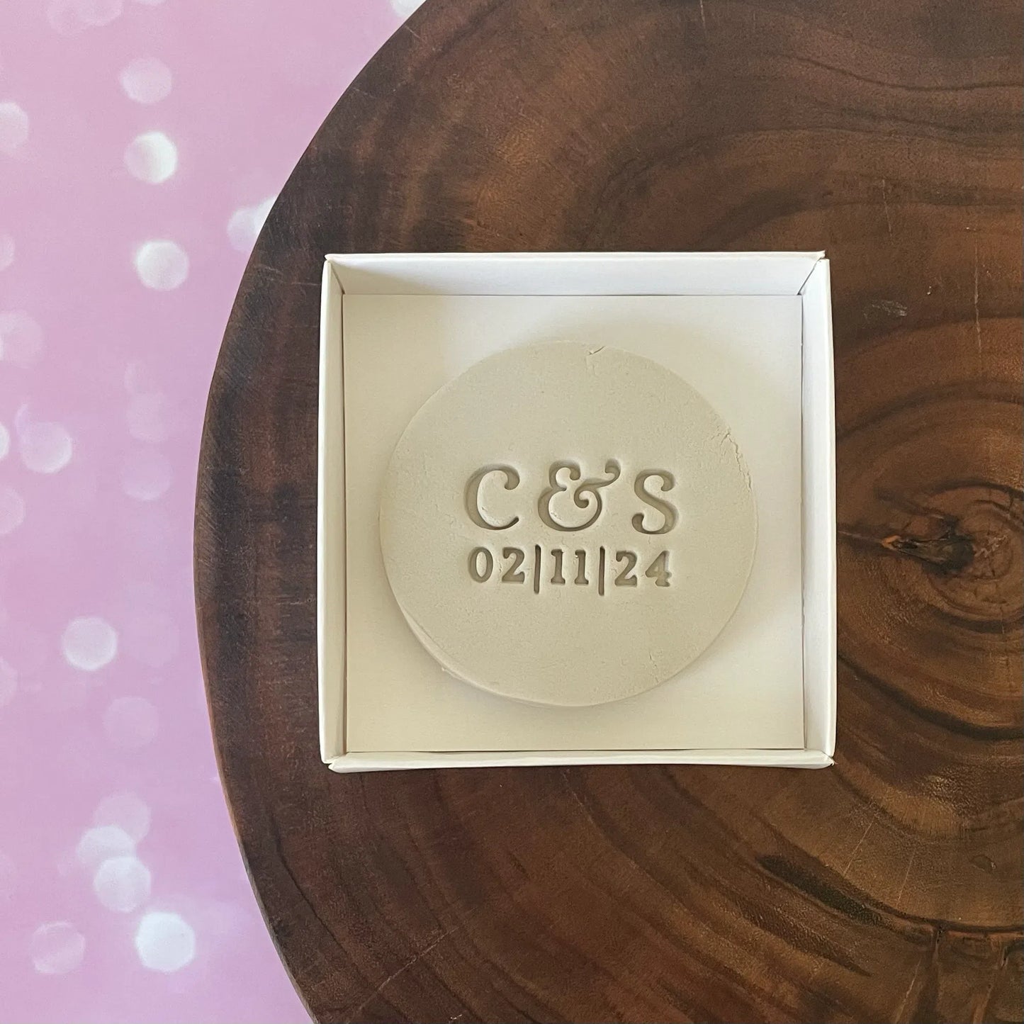 Custom Wedding Initials & Date Fondant Embosser