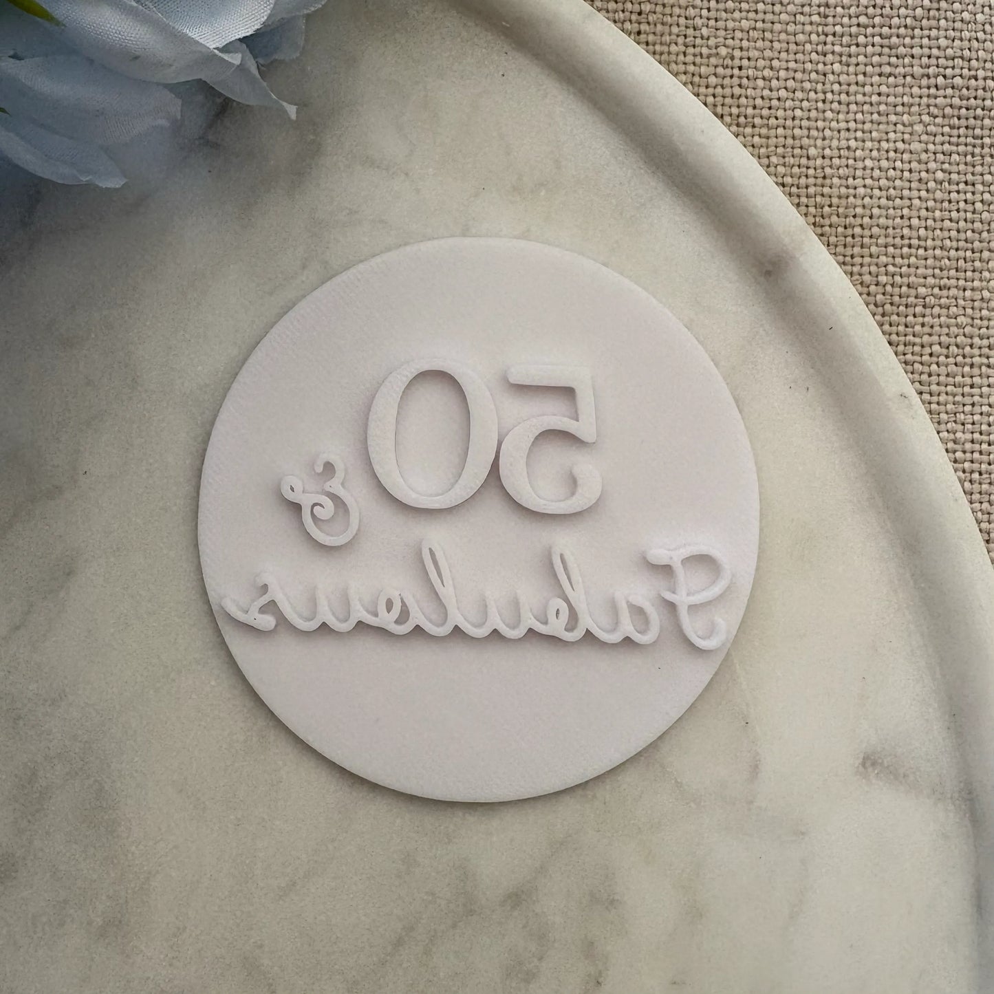 50 & Fabulous Fondant Embosser