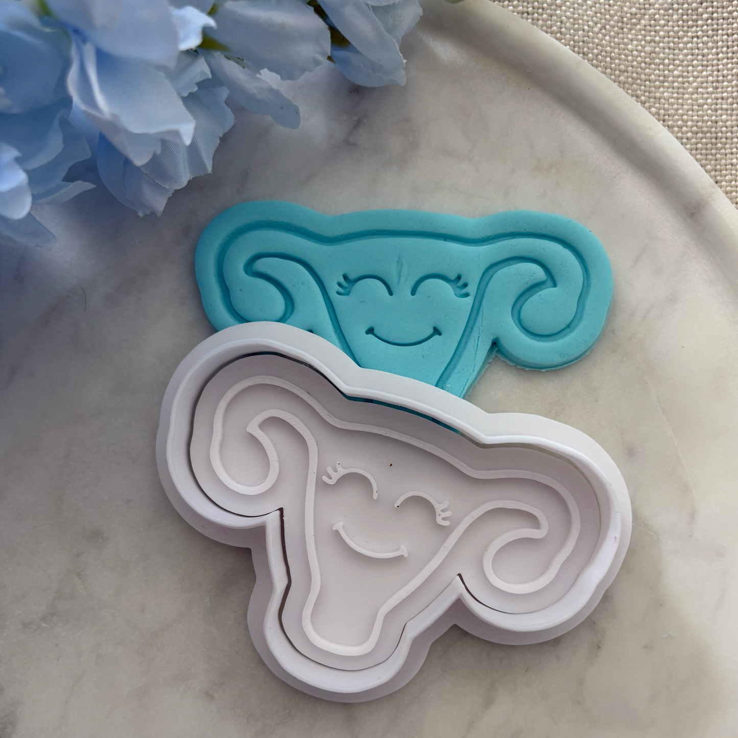 Happy Uterus Cookie Cutter & Fondant Embosser