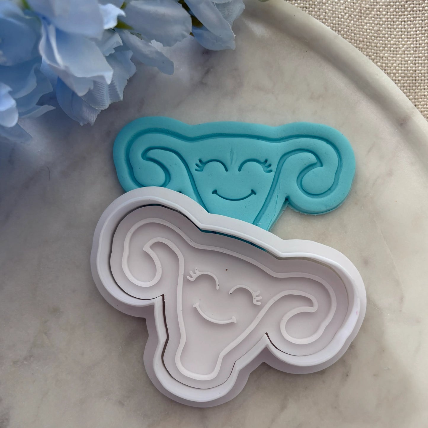 Happy Uterus Cookie Cutter & Fondant Embosser
