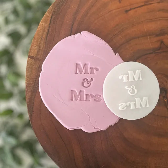 Mr & Mrs Style 2 Fondant Embosser