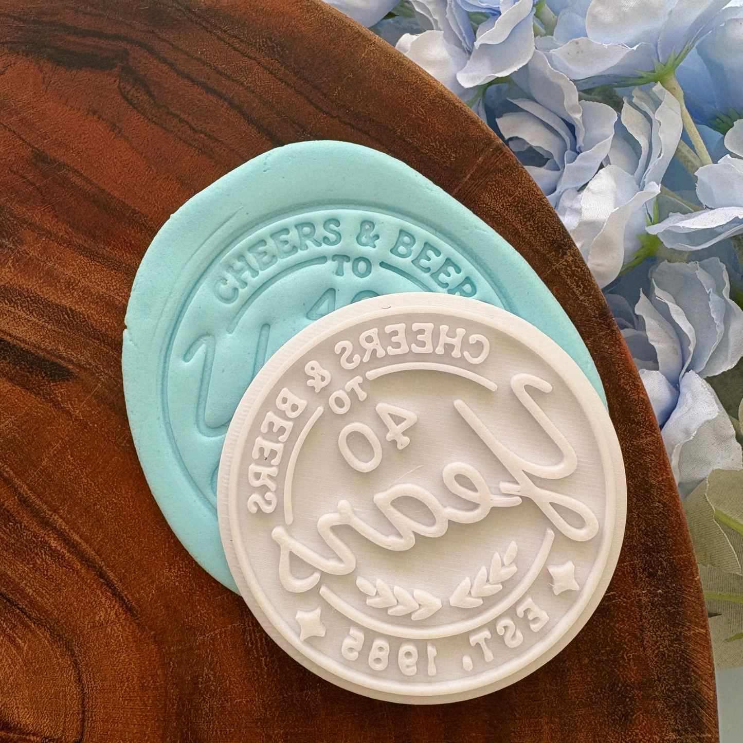 Cheers to 40 Years Fondant Embosser