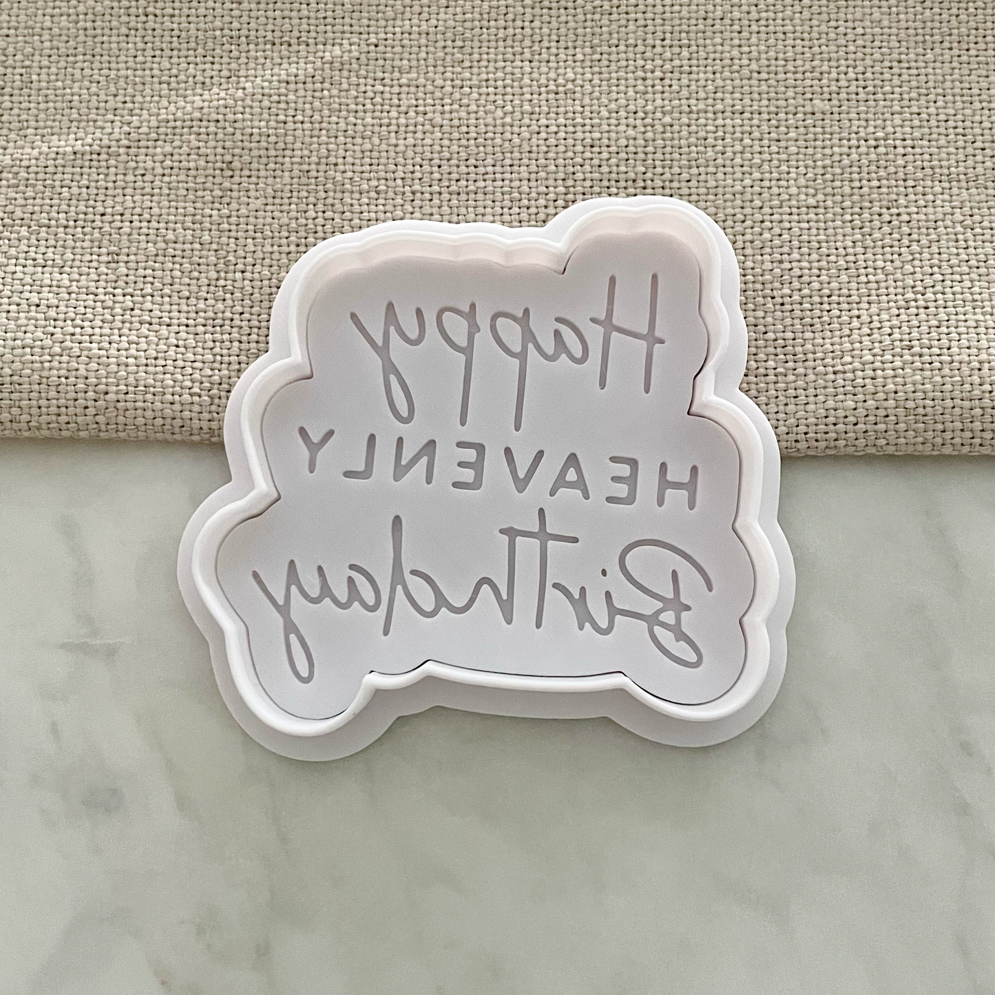 Happy Heavenly Birthday Fondant Debosser & Cookie cutter