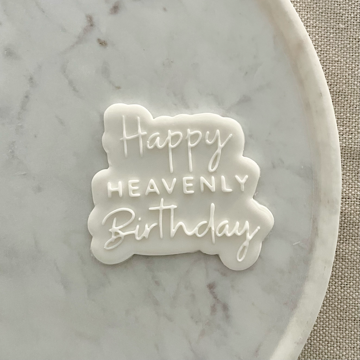 Happy Heavenly Birthday Fondant Debosser & Cookie cutter