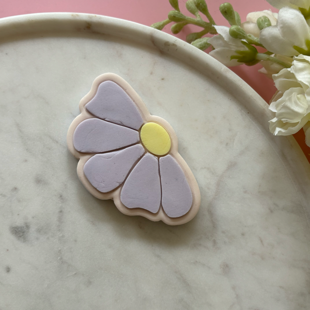 Half Flower Cookie Cutter & Stamp