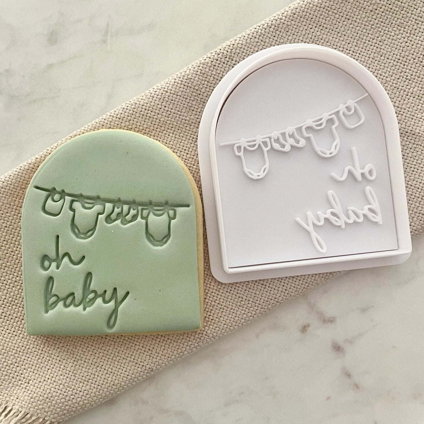 oh baby - arch Cookie Cutter & Fondant Embosser