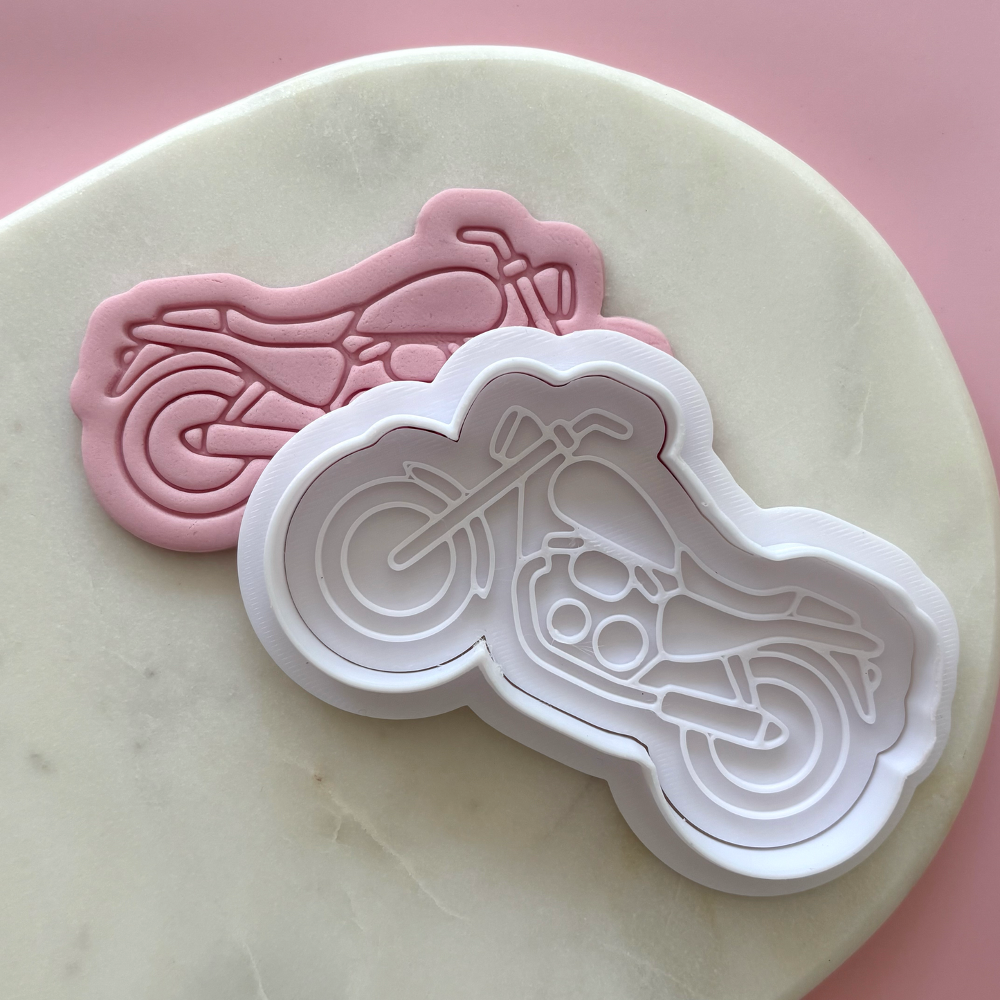 Motorbike Cookie Cutter & Stamp