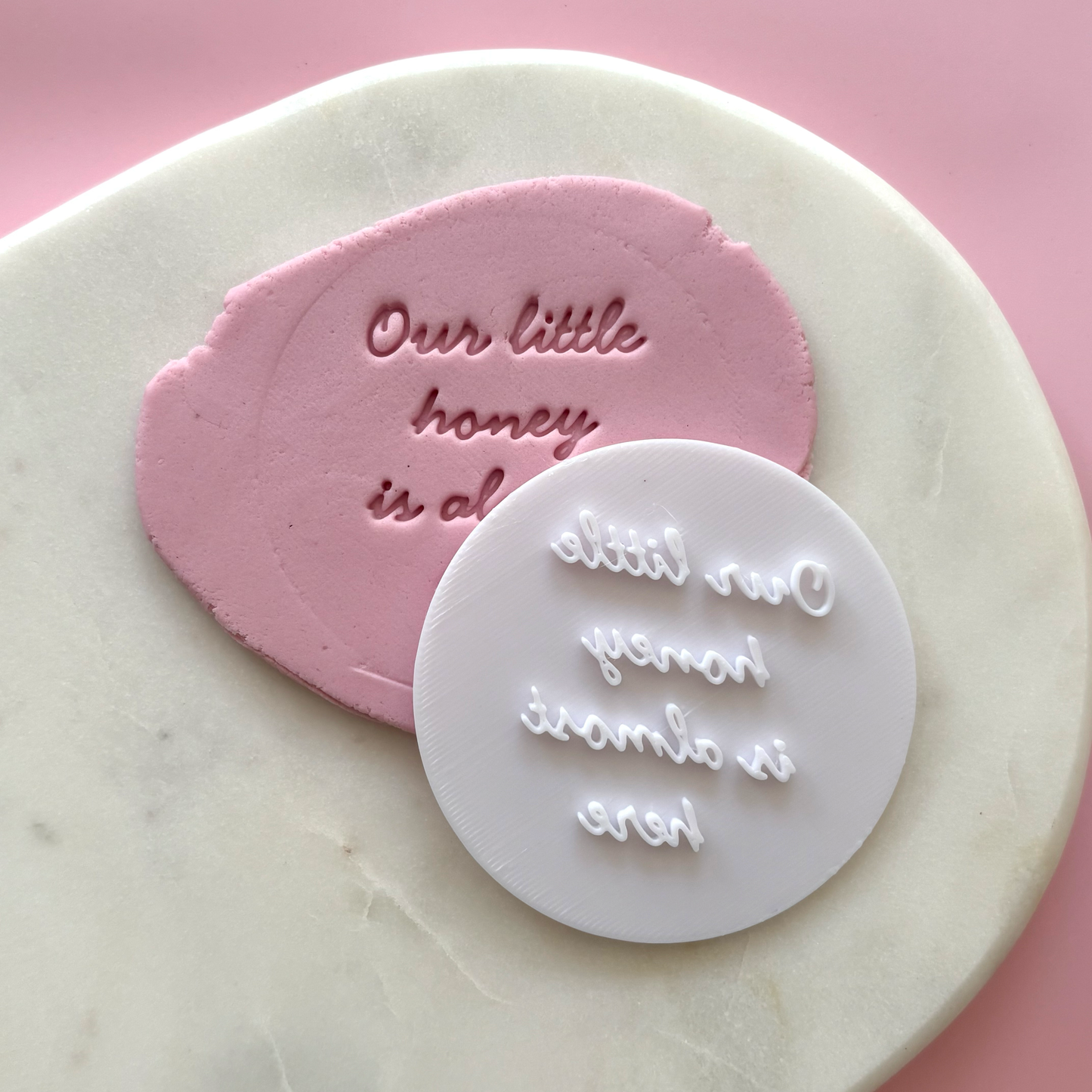 Our Little Honey is Almost Here Fondant Embosser