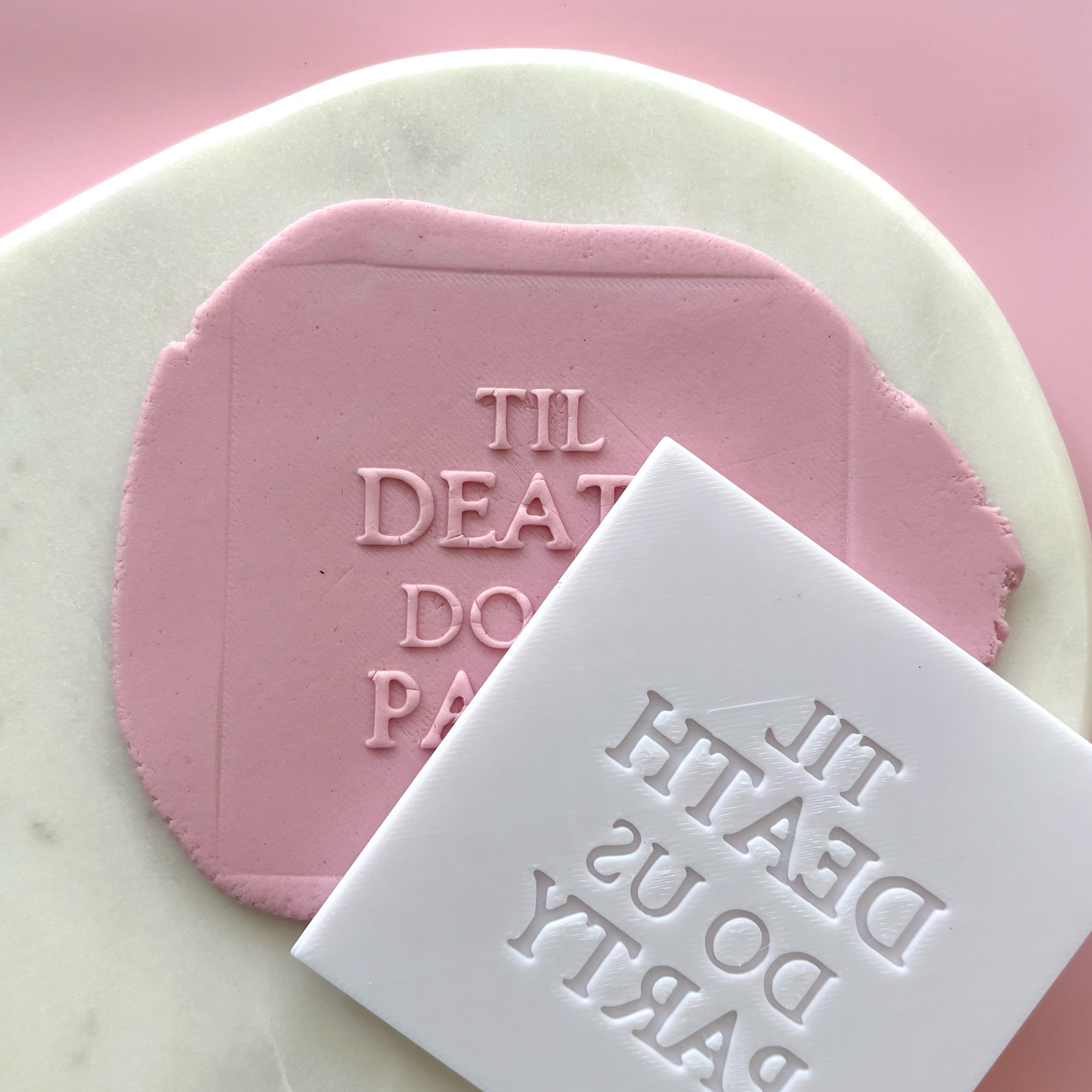 Til Death Do Us Party Fondant Debosser