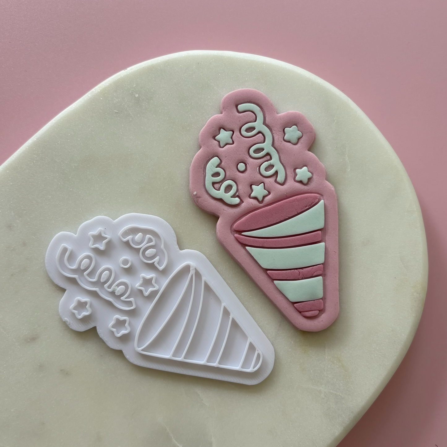 Confetti Cannon Cookie Cutter & Stamp