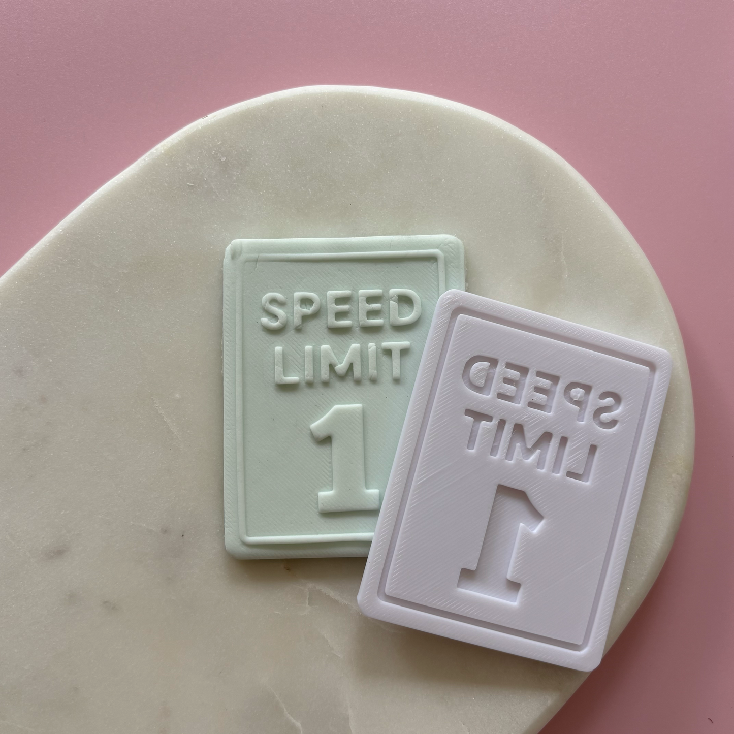 Speed Limit Cookie Cutter & Fondant debosser