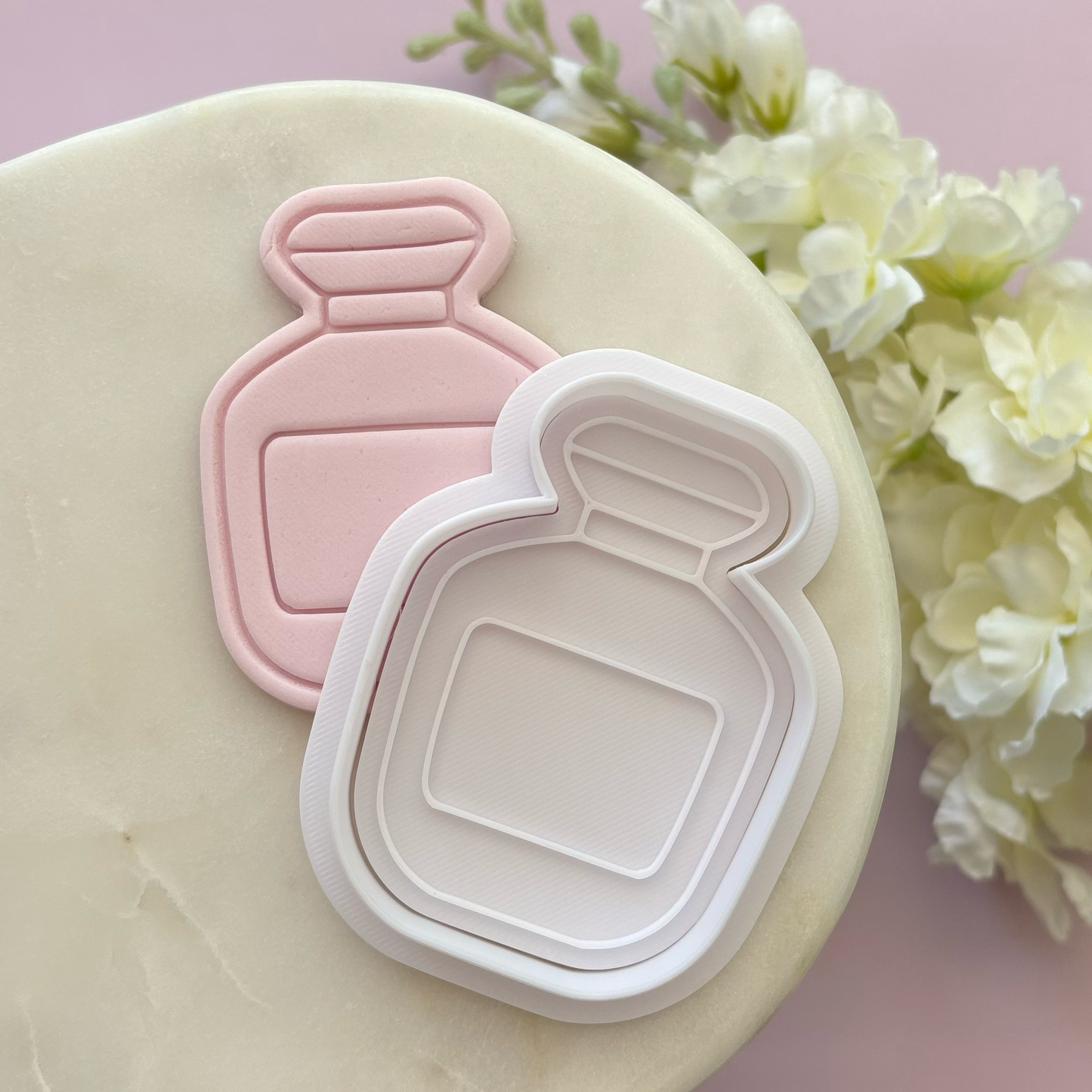 Perfume Bottle Cookie Stamp & Cutter