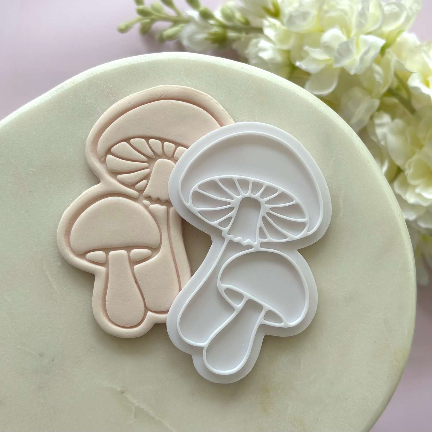 Double Mushroom Cookie Stamp & Cutter