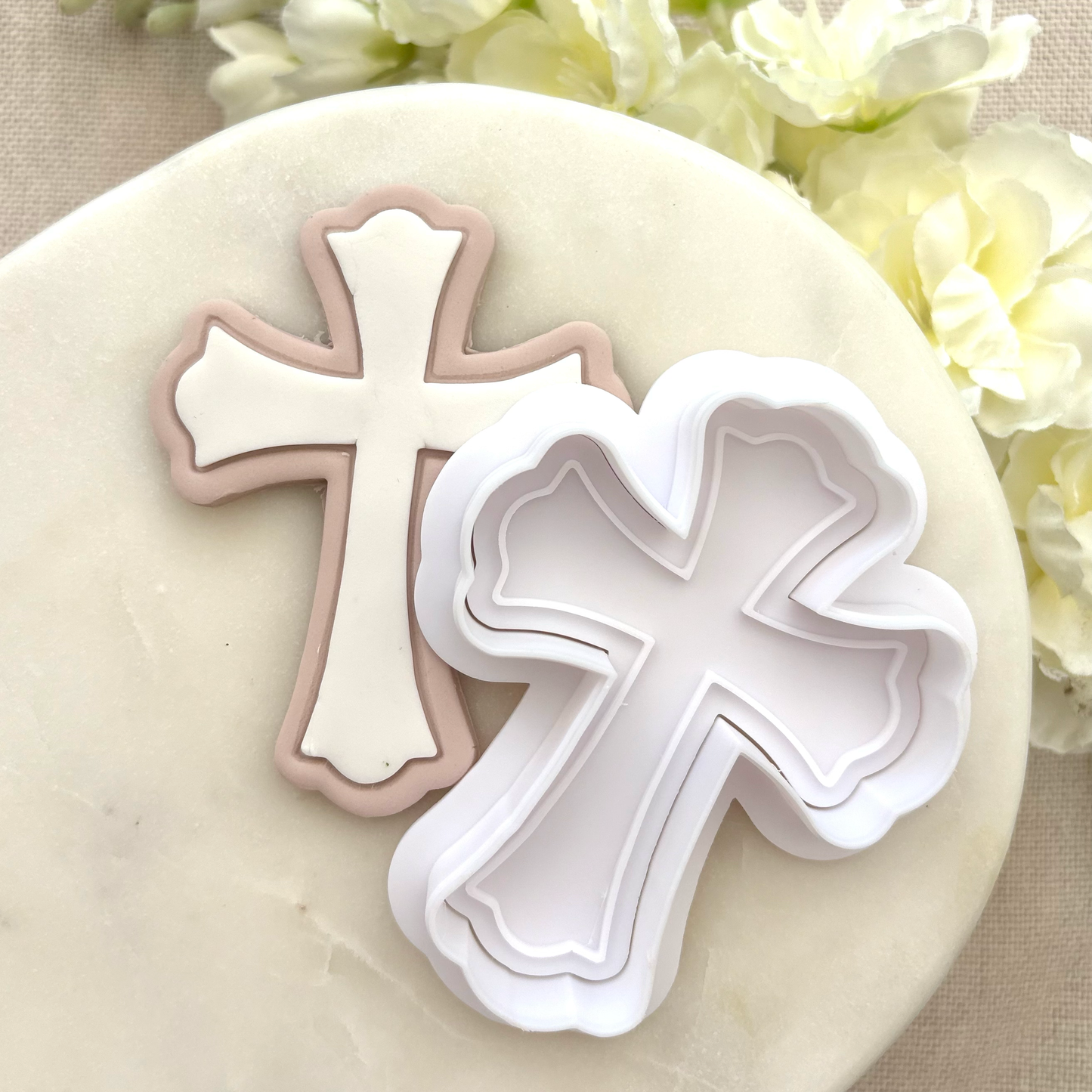 Simple Cross Cookie Stamp & Cutter
