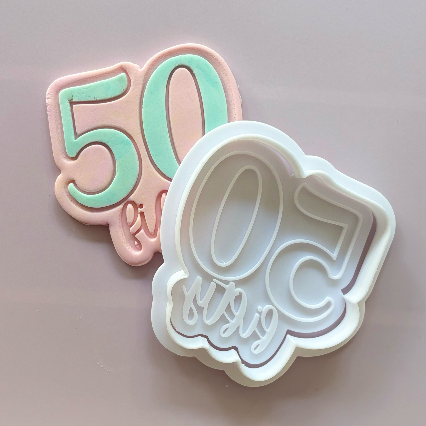 Milestone Birthday Cookie Stamp & Cutter