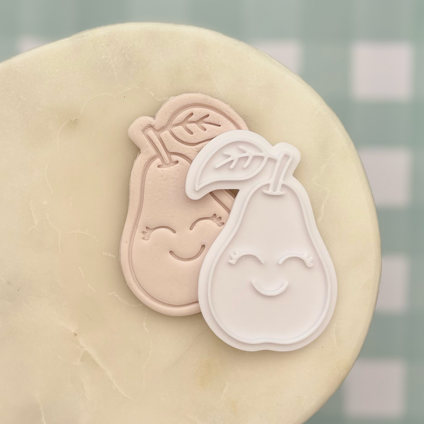 Pear Cookie Cutter & Fondant Embosser