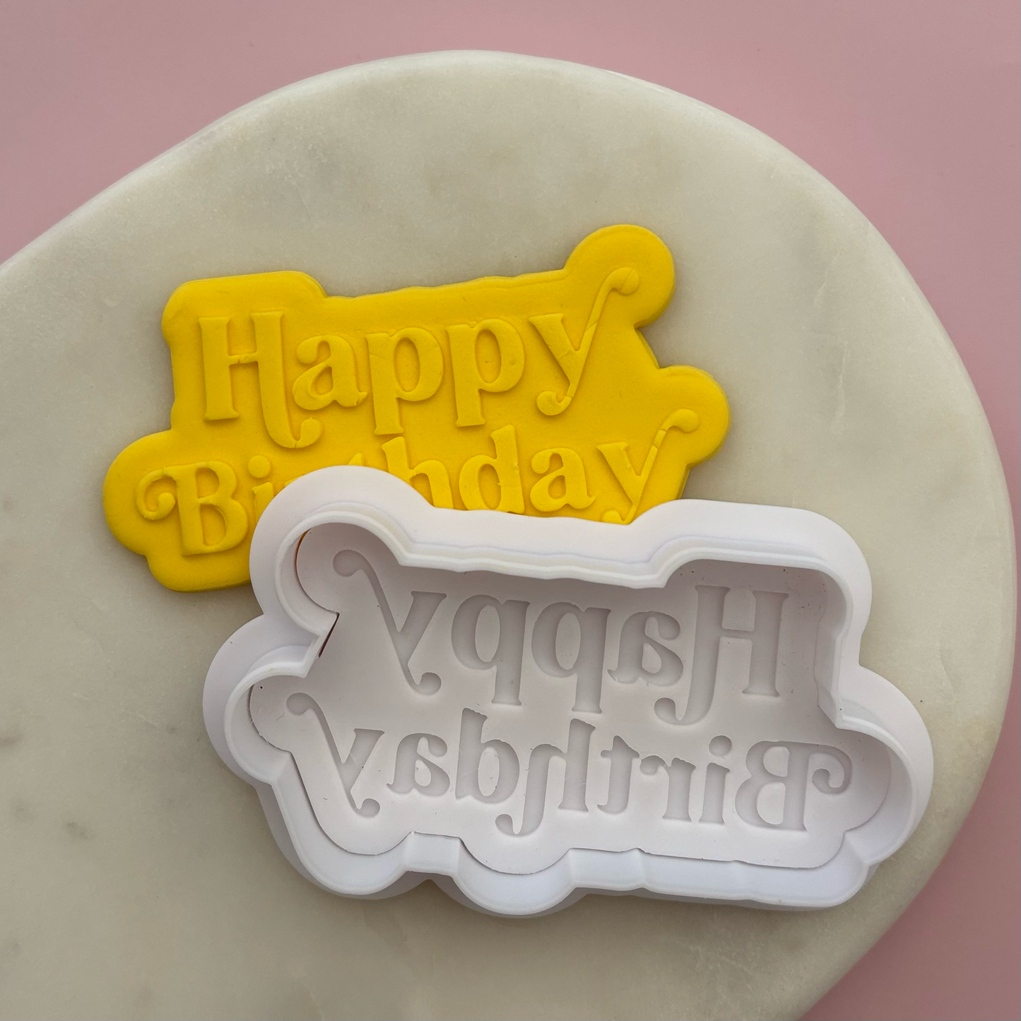 Happy Birthday Cookie Debossor & Cutter