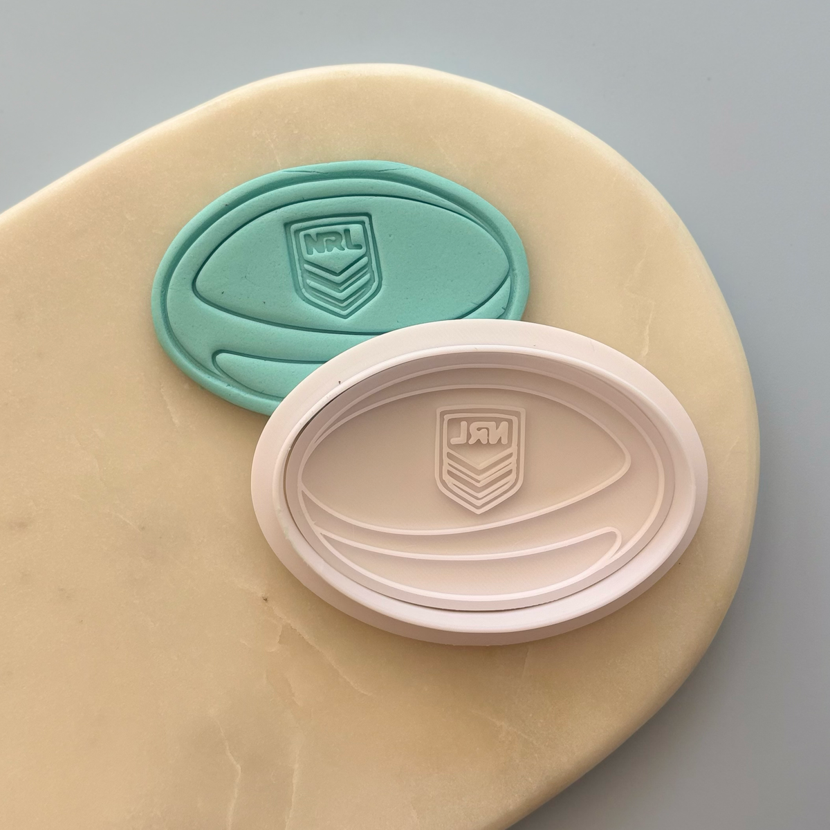 Nrl ball Cookie Stamp & Cutter