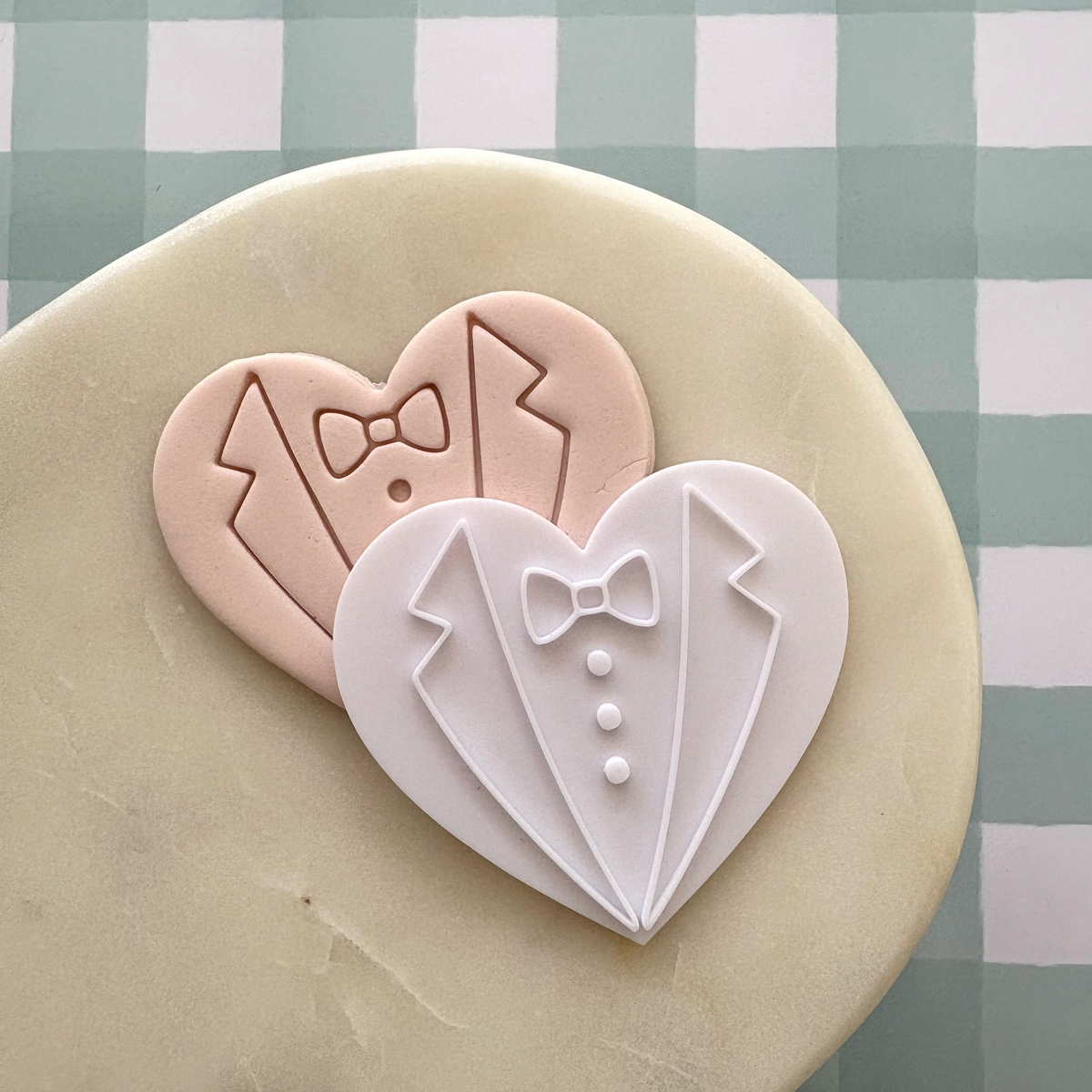Tux in heart Cookie Stamp & Cutter