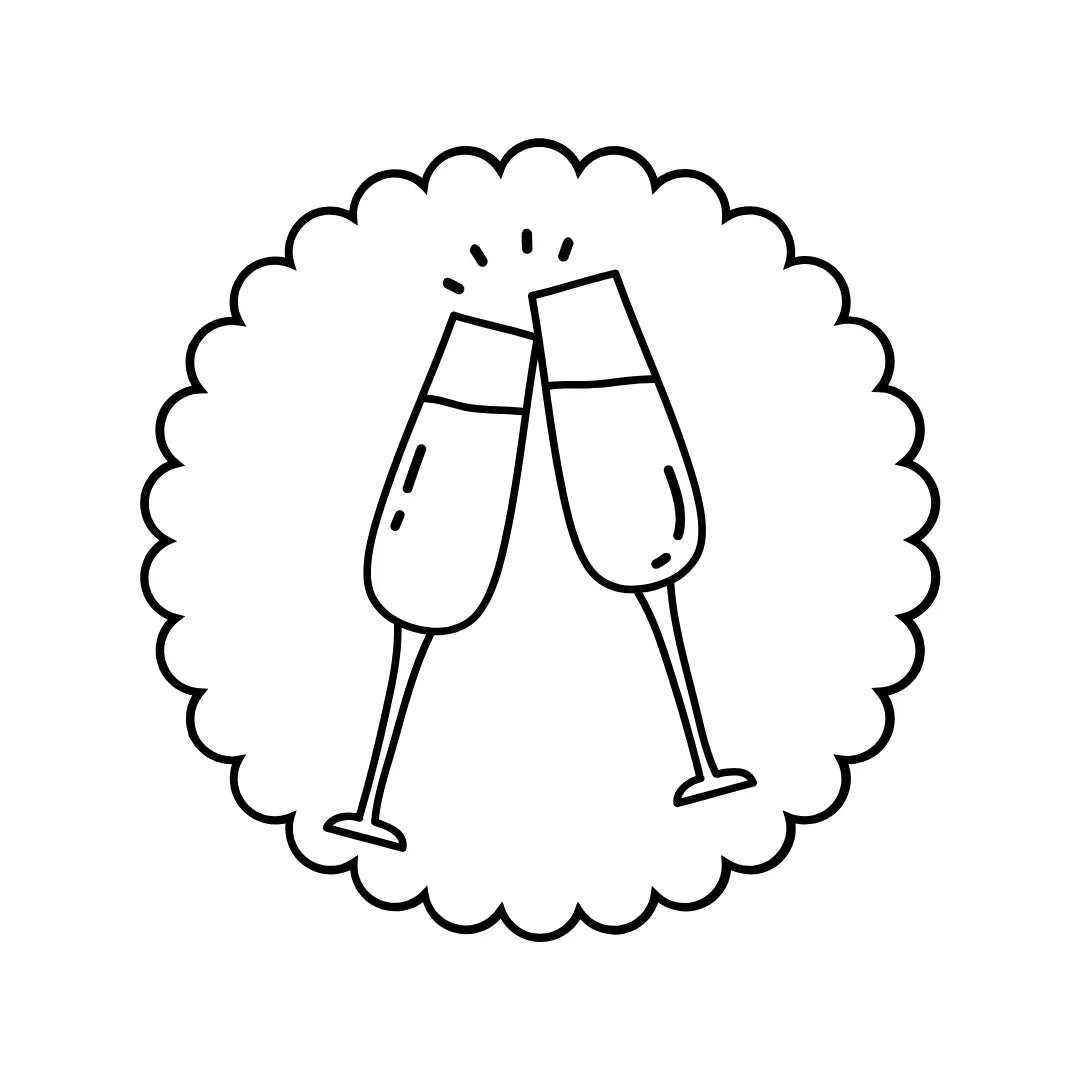 Champagne Glasses Cookie Cookie Cutter & Fondant Embosser