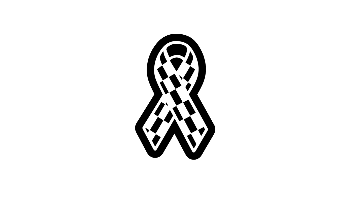 Checkered Ribbon Cookie Stamp & Cutter