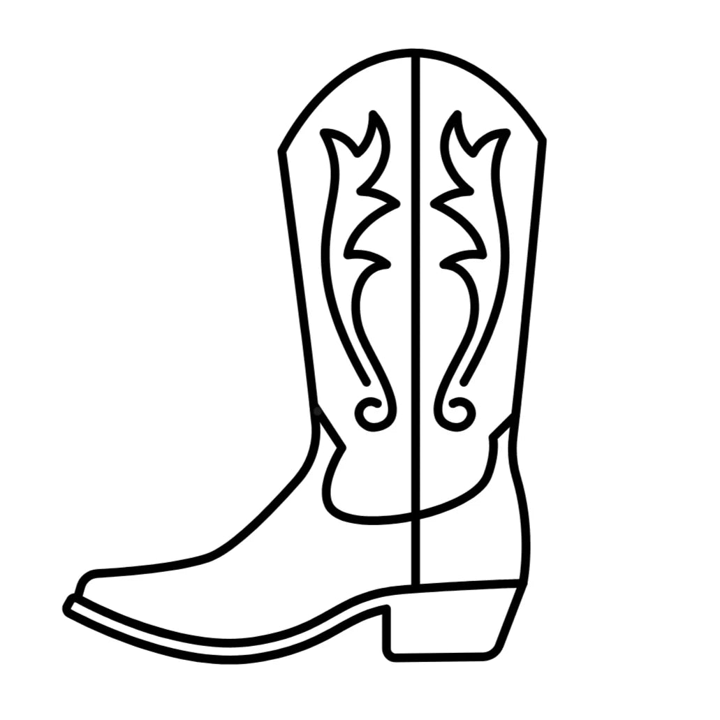 Cow Boy / Girl Boot Cookie Cutter & Fondant Embosser
