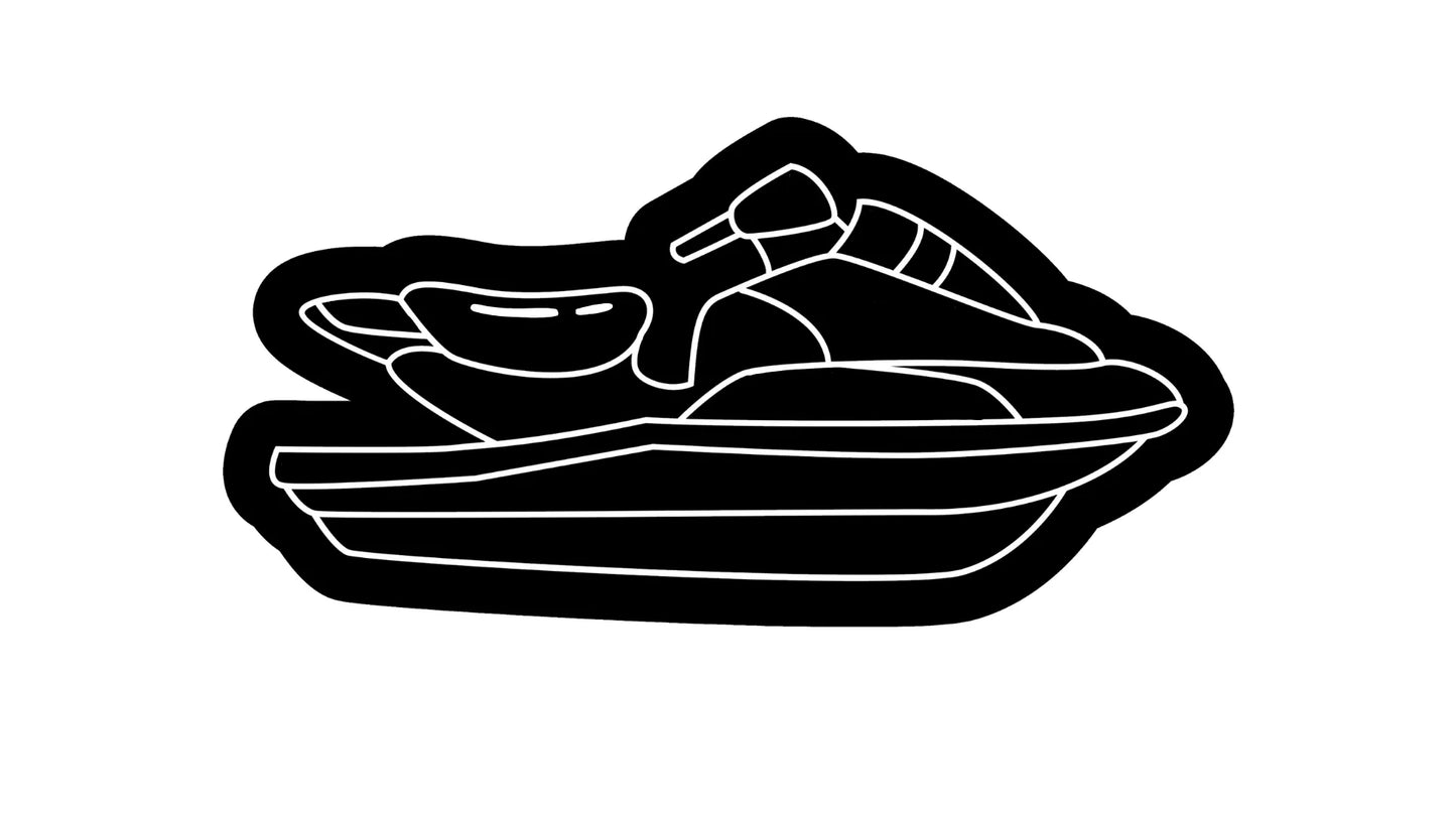 Jet ski Cookie Cutter & Fondant Embosser