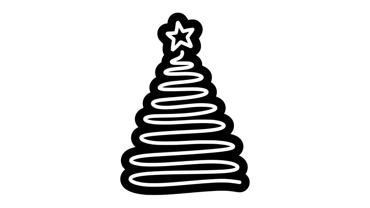 Christmas Tree (line) Cookie Debossor & Cutter
