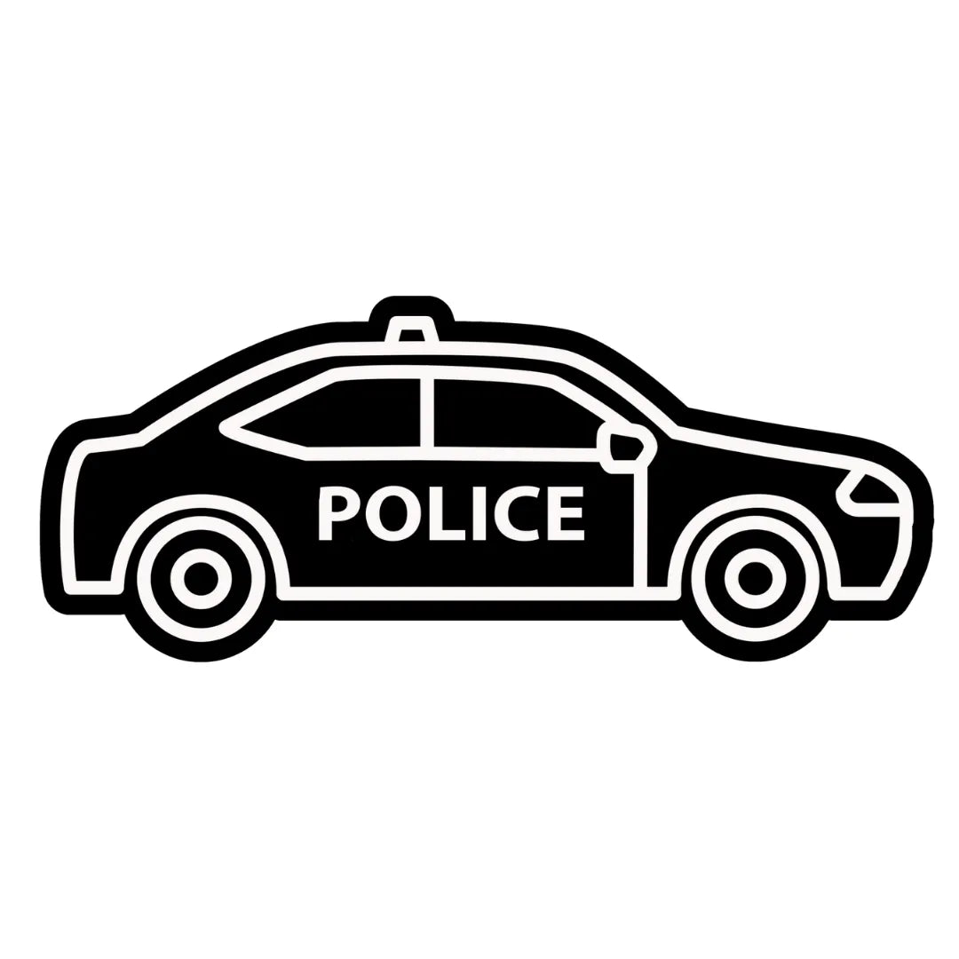 Police Car Cookie Cutter & Fondant Embosser