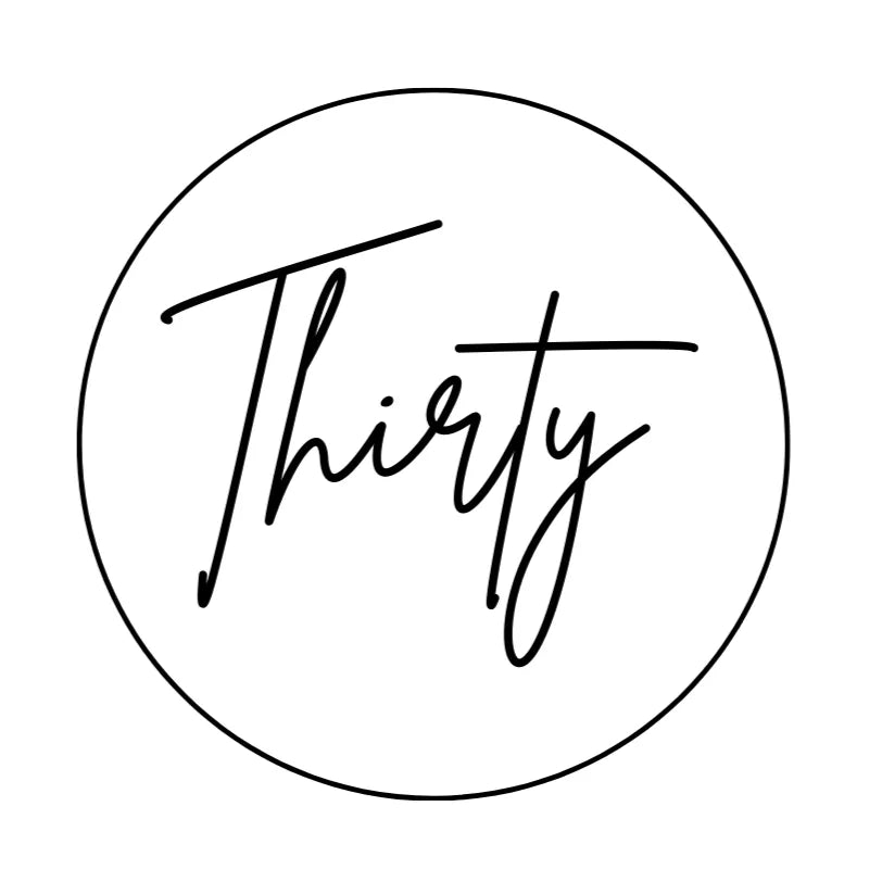 'Thirty' Cursive Fondant Embosser