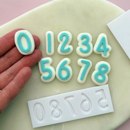Mini Numbers 0 - 9 stamp & cutters
