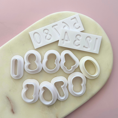 Mini Numbers 0 - 9 stamp & cutters