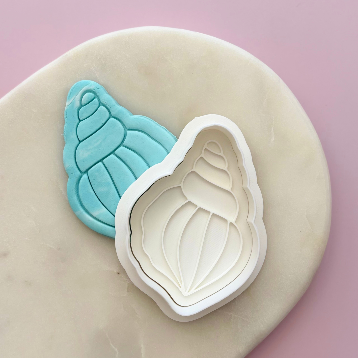 Pointy Sea shell Cookie Stamp & Cutter