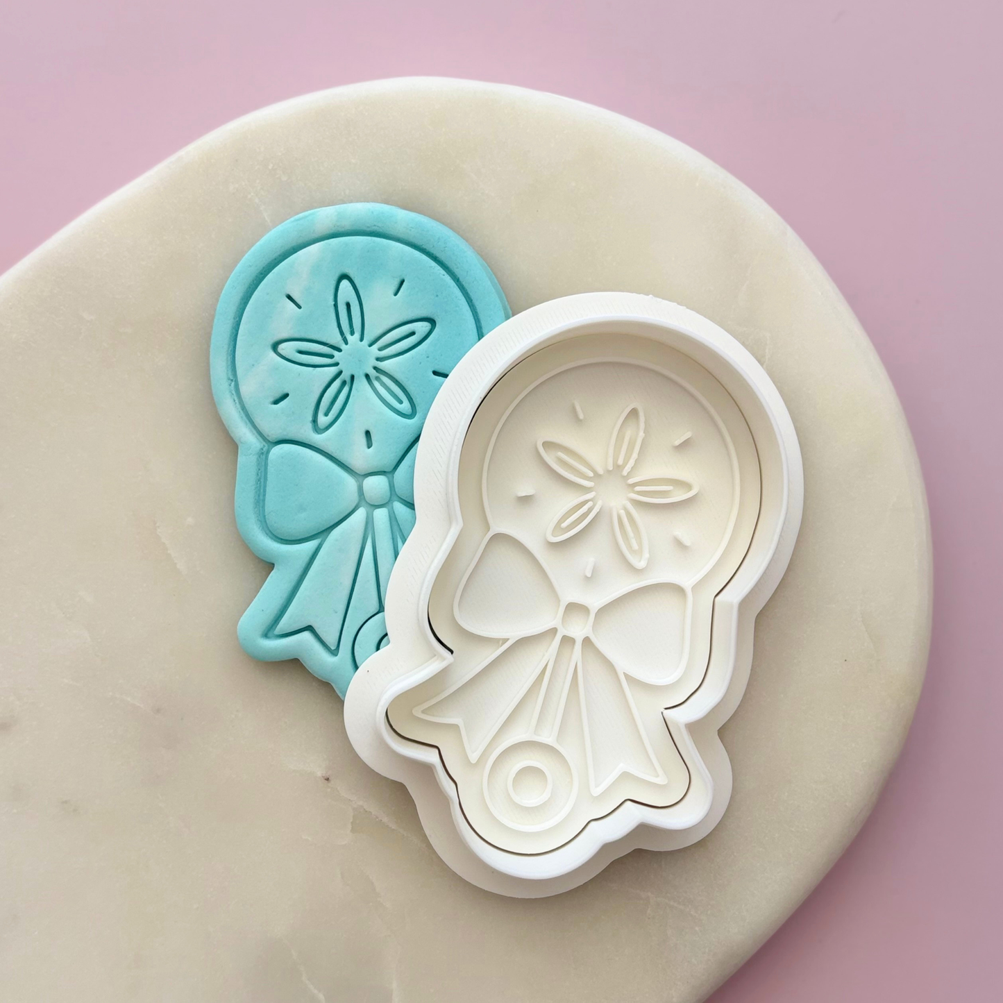 Ocean baby rattle Cookie Stamp & Cutter