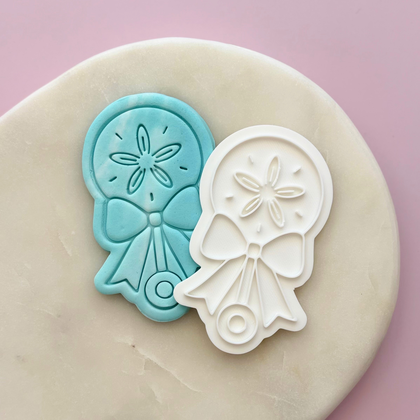 Ocean baby rattle Cookie Stamp & Cutter