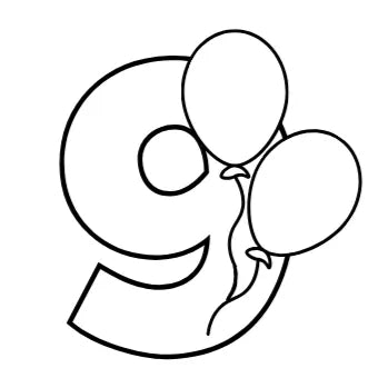 Birthday number balloon Cookie Cutter & Fondant Embosser