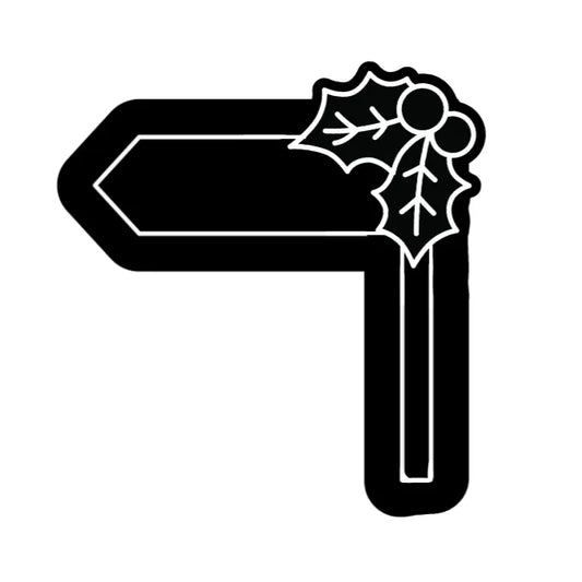 Christmas Street sign Cookie Cutter & Fondant Embosser