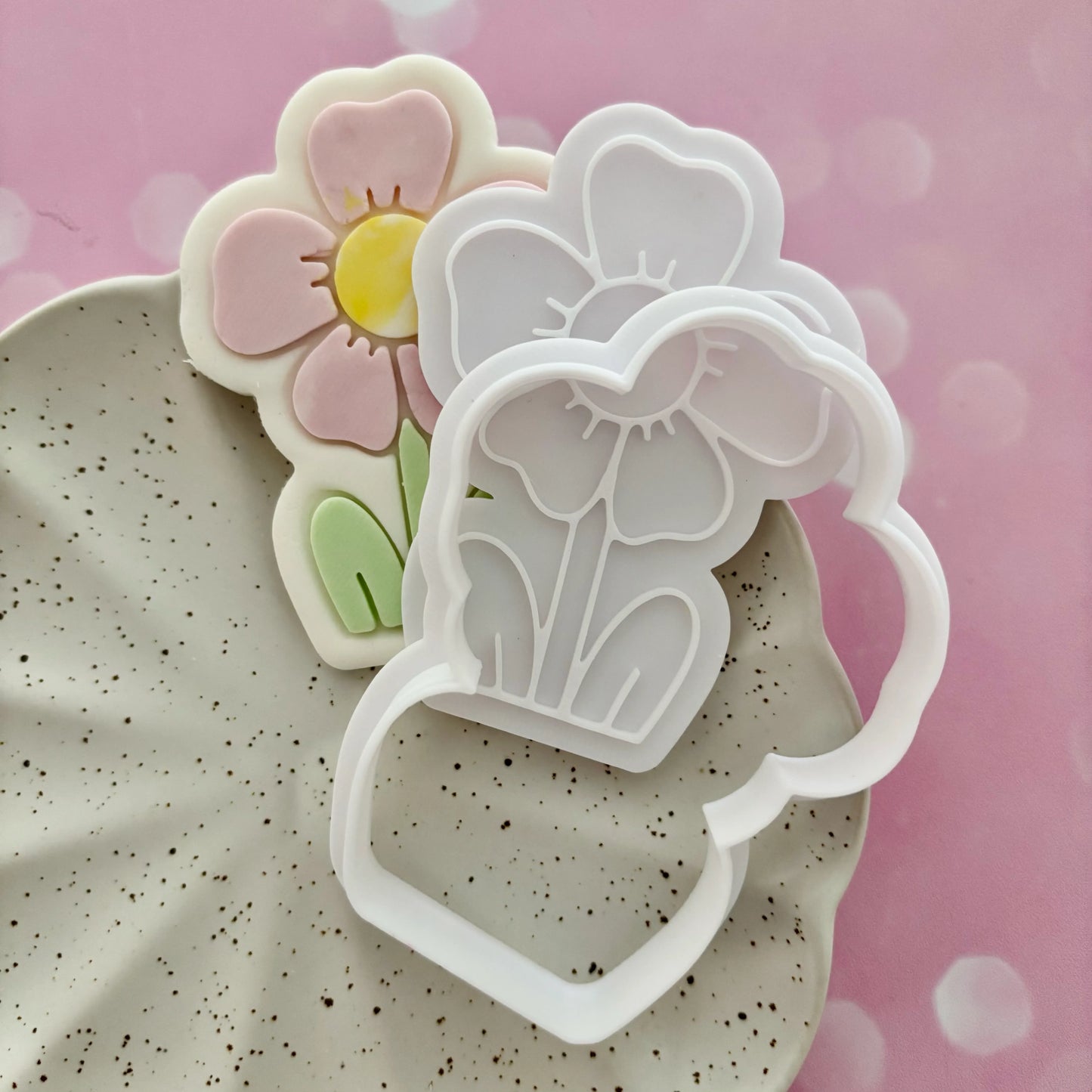 Flower from ground Cookie Cutter & Fondant Embosser