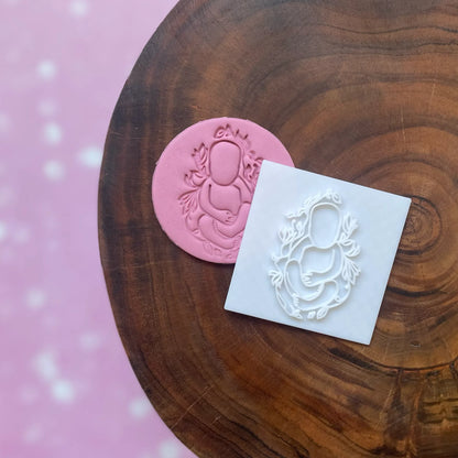 Baby with leaves Fondant Embosser