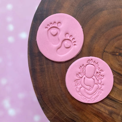 Baby & Feet stamp plates SET Fondant Embossers