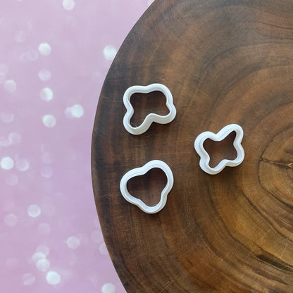 Cow print mini Cookie Cutters 3 pack