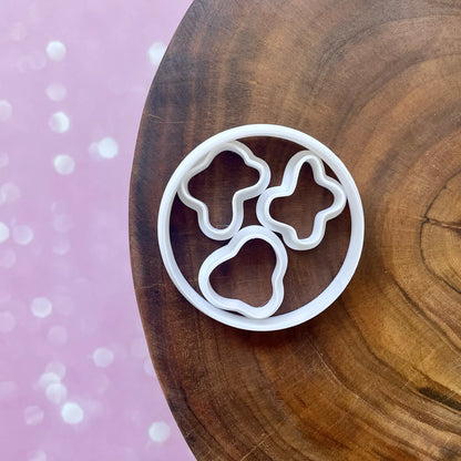 Cow print mini Cookie Cutters 3 pack