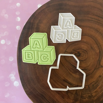 Baby Blocks Cookie Cutter & Fondant Embosser