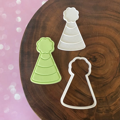 Party Hat Cookie Cutter & Fondant Embosser
