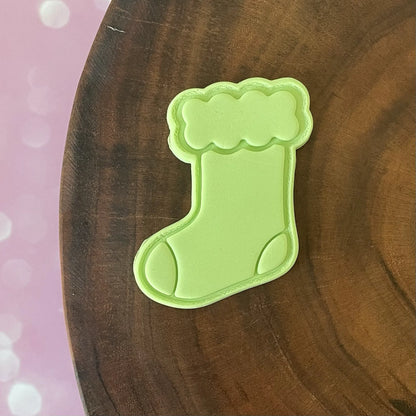 Santa Stocking Cookie Cutter & Fondant Embosser