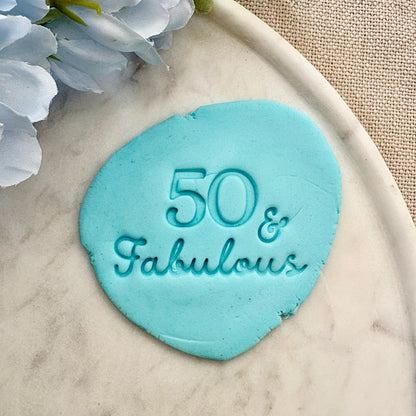 50 & Fabulous Fondant Embosser